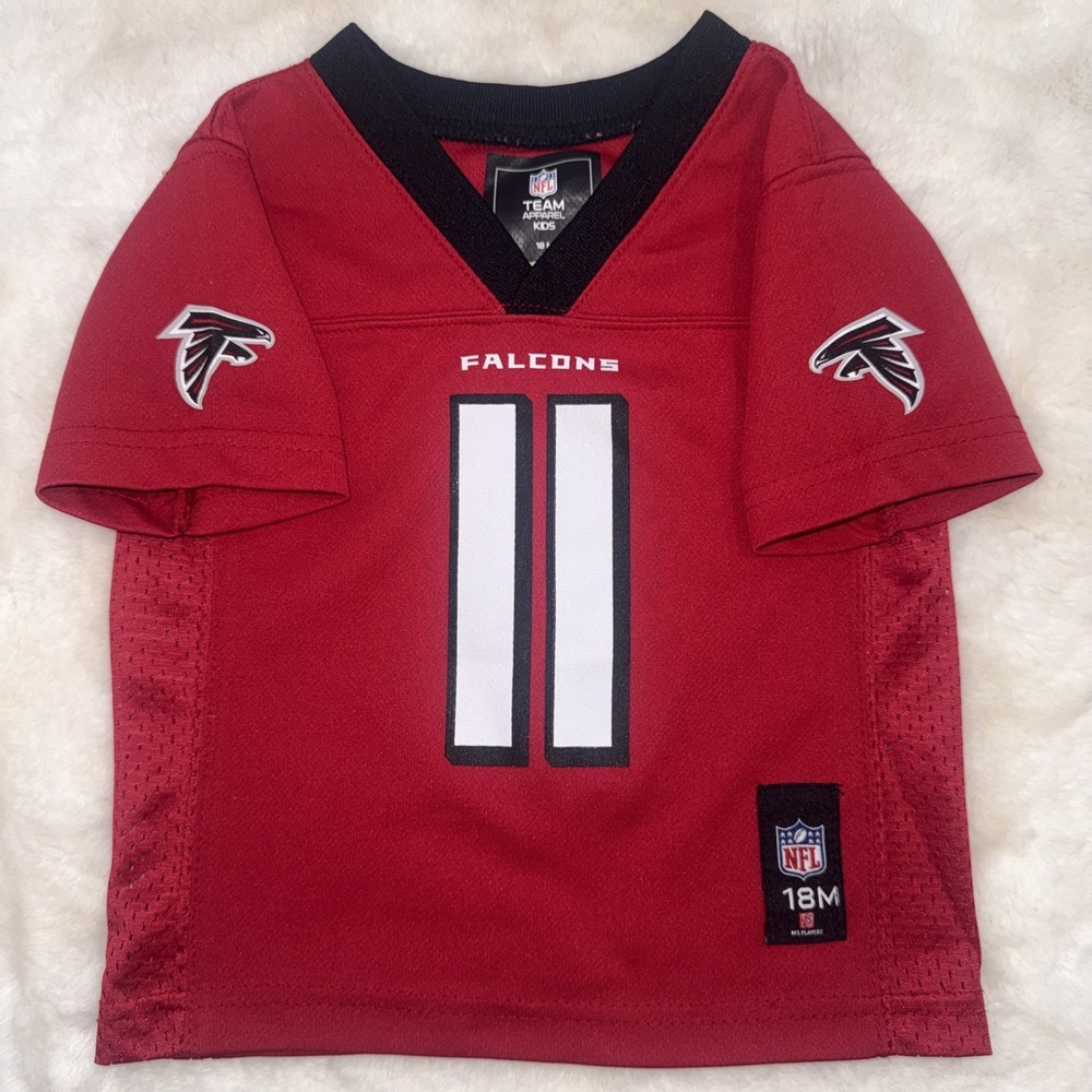 Falcons Team Apparel NFL Football # 11 Julio Jones Red Jersey 18 Months Toddler